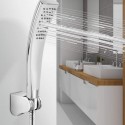 Doccetta bagno doccino soffione doccia o vasca cornetta telefono moderno argento