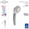 WeHome Doccetta bagno doccino soffione 3 getti doccia o vasca corne...