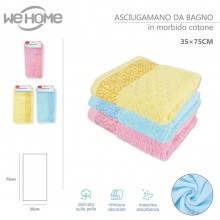 Set Asciugamani in cotone colorato morbido viso 75x35 cm 12 PZ ospite bagno