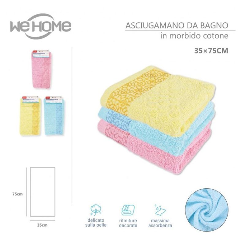 WeHome Set Asciugamani in cotone colorato morbido viso 75x35 cm 12 ...