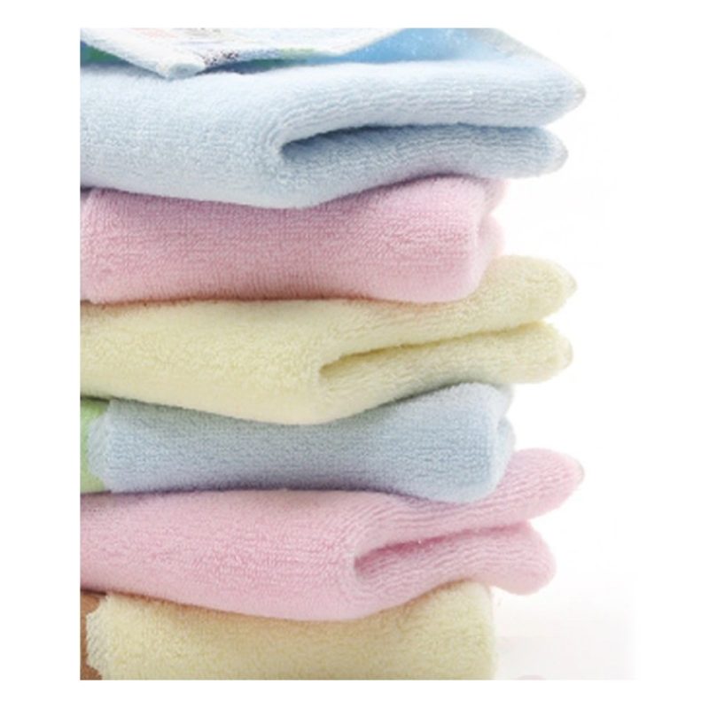 WeHome Set 12 PZ Asciugamani da viso in cotone colorato morbido 75x...