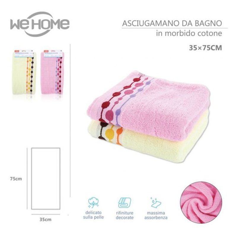 WeHome Set 12 PZ Asciugamani da viso in cotone colorato morbido 75x...