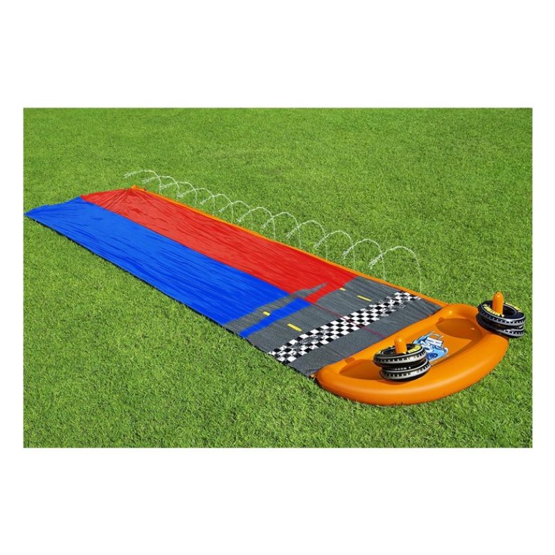 Bestway Acqua Scivolo Ferroviario Bambini 488cm Gioco anelli Estern...