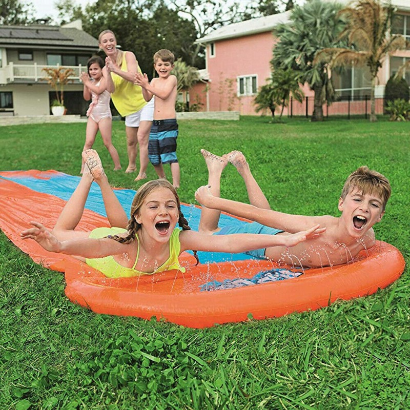 Bestway Acqua Scivolo Ferroviario Bambini 488cm Gioco Esterno Giard...