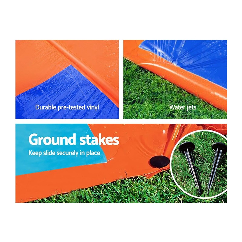 Acqua Scivolo Ferroviario Bambini 488cm Gioco Esterno Giardino 3 co...
