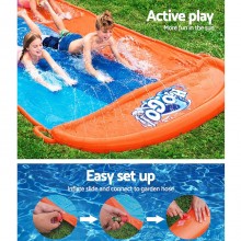 Acqua Scivolo Ferroviario Bambini 488cm Gioco Esterno Giardino 3 corsie Bestway