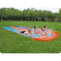 Acqua Scivolo Ferroviario Bambini 488cm Gioco Esterno Giardino 3 corsie Bestway