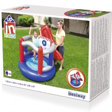 Castello gonfiabile per bambini salterello Bestway razzo spaziale 155x142x145 cm