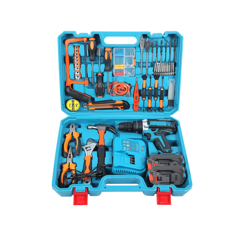 Kit Trapano Avvitatore 54in1 Caricatore Rapido 2 Batteria Punte Attrezzi inserti