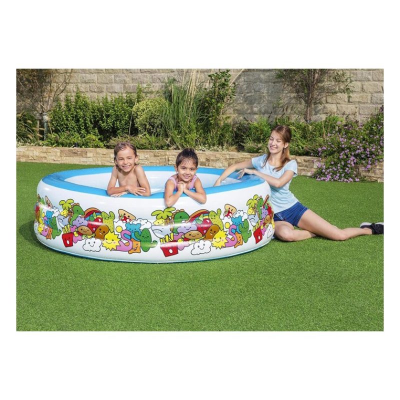 Bestway Piscina Rotonda Gonfiabile Fuoriterra Bambini Giardino 196x...