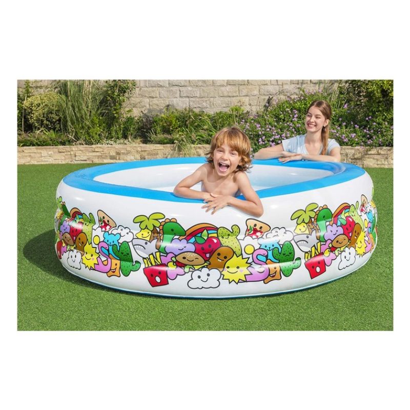 Bestway Piscina Rotonda Gonfiabile Fuoriterra Bambini Giardino 196x...