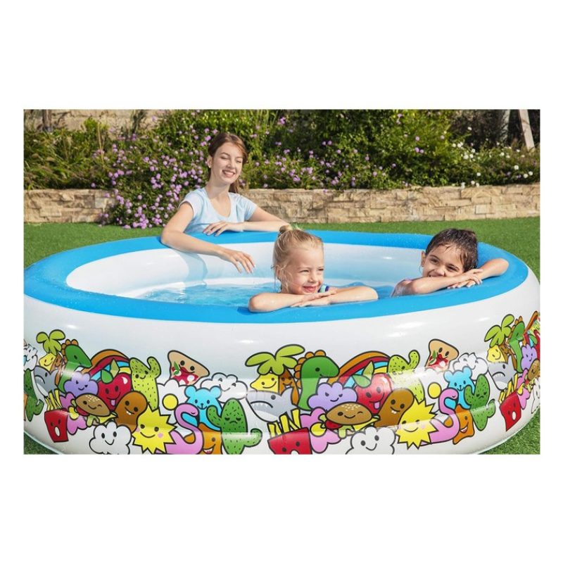 Bestway Piscina Rotonda Gonfiabile Fuoriterra Bambini Giardino 196x...
