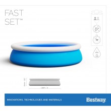 Piscina Fast Set Autoportante Tonda Bambini Giardino Estate 183x51cm Bestway