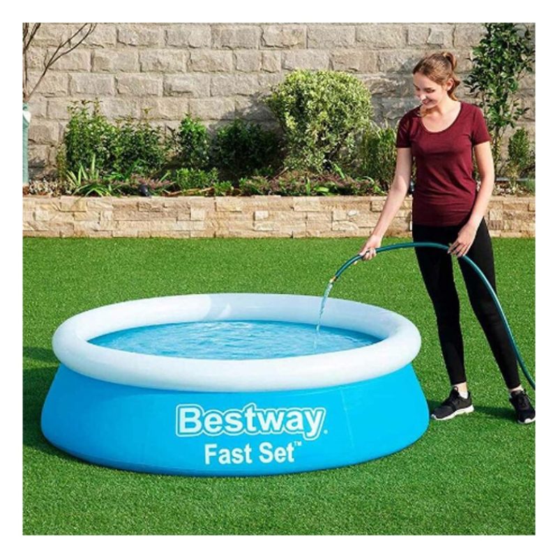 Bestway Piscina Fast Set Autoportante Tonda Bambini Giardino Estate...