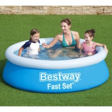 Piscina Fast Set Autoportante Tonda Bambini Giardino Estate 183x51cm Bestway
