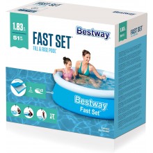 Piscina Fast Set Autoportante Tonda Bambini Giardino Estate 183x51cm Bestway