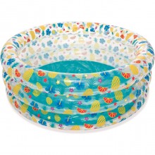 Bestway Piscina gonfiabile fuoriterra tonda bambini 150x53 cm esterno 3 anelli