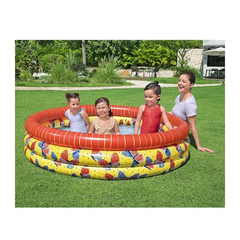 Bestway Piscina Rotonda Gonfiabile Fuoriterra Bambini Giardino 168x...