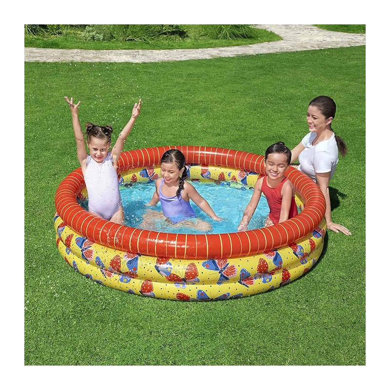 Bestway Piscina Rotonda Gonfiabile Fuoriterra Bambini Giardino 168x...
