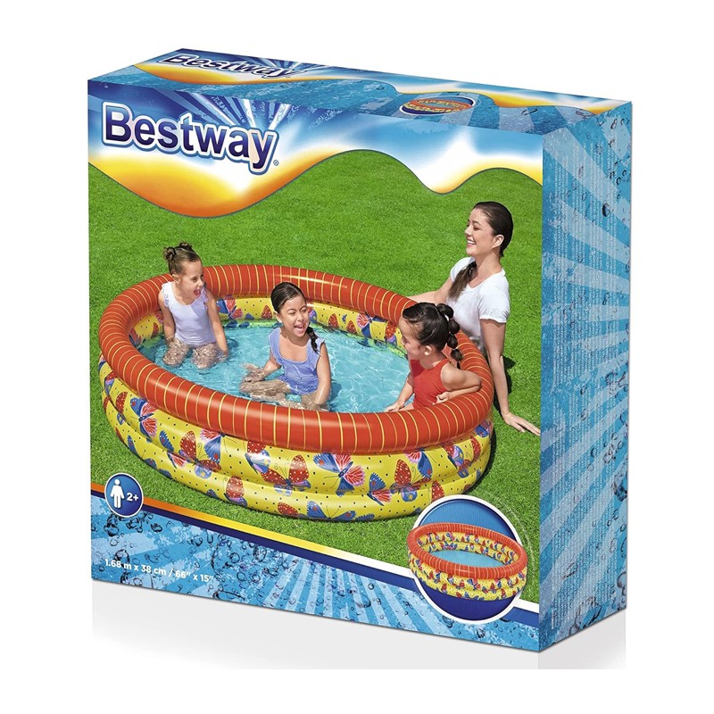 Bestway Piscina Rotonda Gonfiabile Fuoriterra Bambini Giardino 168x...