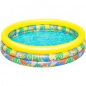 Piscina Rotonda Gonfiabile Fuoriterra 168x38cm Bambini Giardino 3 Anelli Bestway