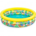 Piscina Rotonda Gonfiabile Fuoriterra 168x38cm Bambini Giardino 3 Anelli Bestway