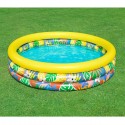 Piscina Rotonda Gonfiabile Fuoriterra 168x38cm Bambini Giardino 3 Anelli Bestway