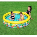 Piscina Rotonda Gonfiabile Fuoriterra 168x38cm Bambini Giardino 3 Anelli Bestway