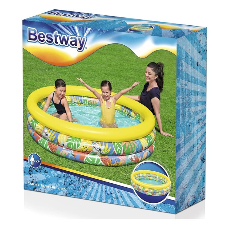 Bestway Piscina Rotonda Gonfiabile Fuoriterra 168x38cm Bambini Giar...