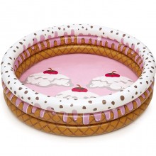 Piscina Rotonda Gonfiabile Fuoriterra 160x38cm Bambini Giardino 3 Anelli Bestway