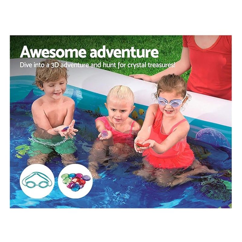 Bestway Piscina 3D gonfiabile giardino per bambini 262x175x51cm Bes...