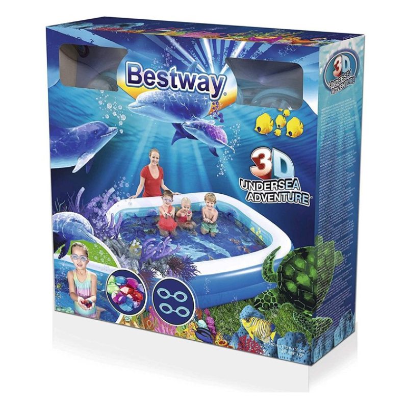 Bestway Piscina 3D gonfiabile giardino per bambini 262x175x51cm Bes...