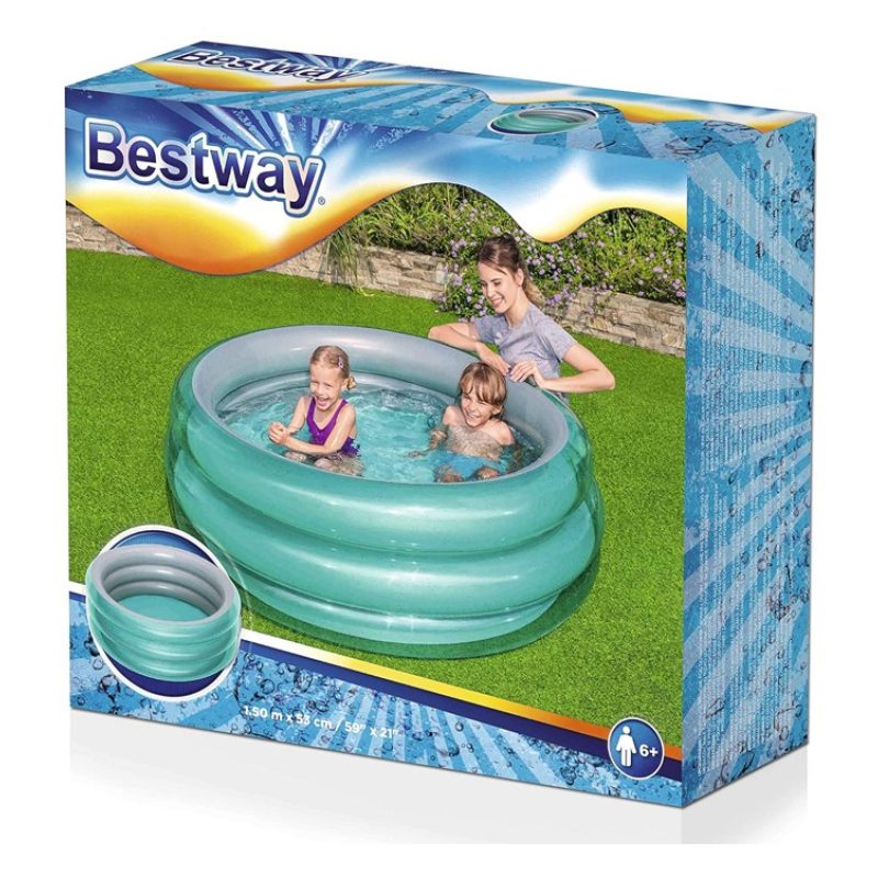 Bestway Piscina Gonfiabile Per Bambini 3 Anelli Vasca 150x53 cm Bes...