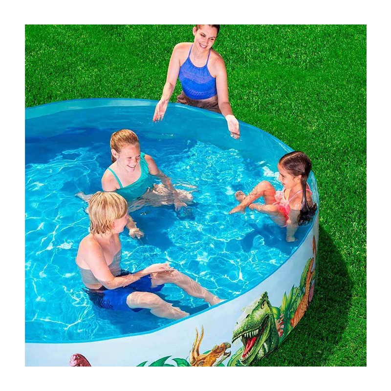 Bestway Piscina Rigida Fuoriterra Dinosauri Rotonda Diametro 244 cm...