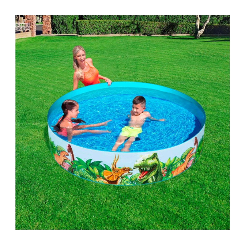Bestway Piscina Rigida Fuoriterra Dinosauri Rotonda Diametro 244 cm...