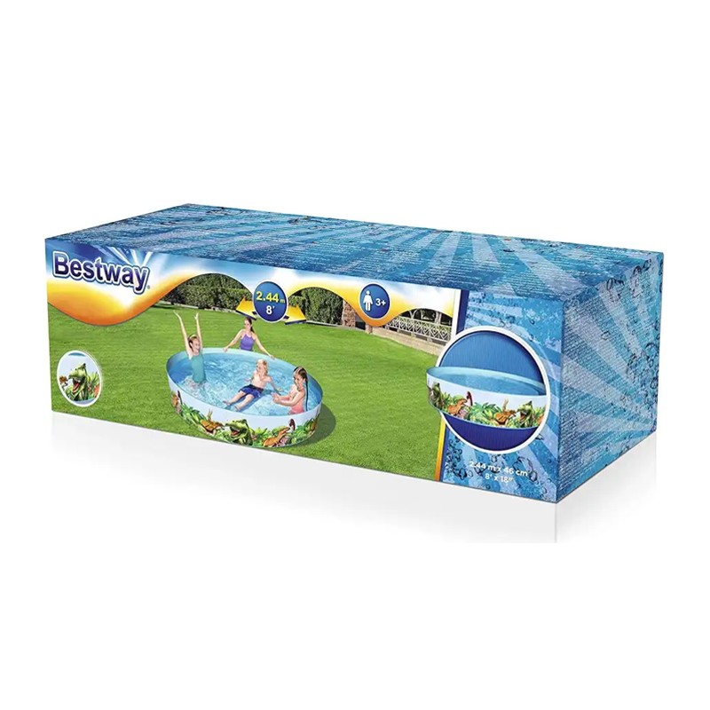 Bestway Piscina Rigida Fuoriterra Dinosauri Rotonda Diametro 244 cm...