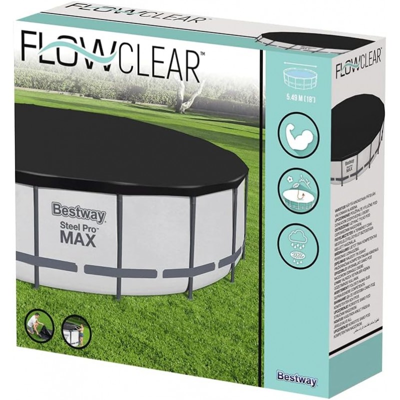 Bestway Telo Copripiscina in PVC Copertura per Piscina Tonda Rotond...