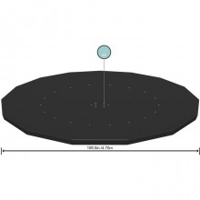 Telo Copripiscina in PVC Copertura per Piscina Tonda Rotonda Fuoriterra Ø 457 cm