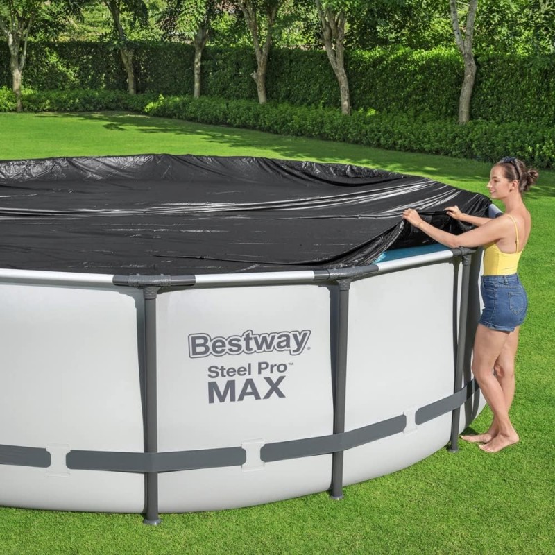 Bestway Telo Copripiscina in PVC Copertura per Piscina Tonda Rotond...