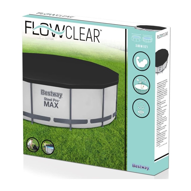 Bestway Telo Copripiscina in PVC Copertura per Piscina Tonda Rotond...