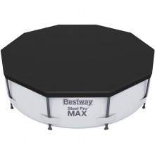 Telo Copripiscina in PVC Copertura per Piscina Tonda Rotonda Fuoriterra 305 cm