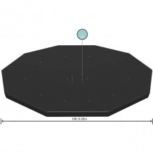 Telo Copripiscina in PVC Copertura per Piscina Tonda Rotonda Fuoriterra 305 cm