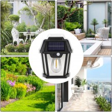 Faretto da esterno Led con pannello solare ricaricabile sensore movimento luce
