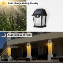 Faretto da esterno Led con pannello solare ricaricabile sensore movimento luce
