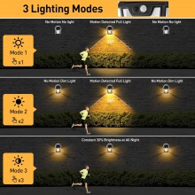 Faretto da esterno Led con pannello solare ricaricabile sensore movimento luce