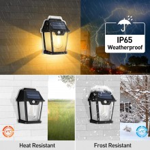 Faretto da esterno Led con pannello solare ricaricabile sensore movimento luce