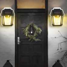 Faretto da esterno Led con pannello solare ricaricabile sensore movimento luce
