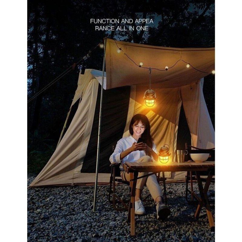 Driwei Lampada da campeggio LED retrò portatile dimmerabile ricaric...