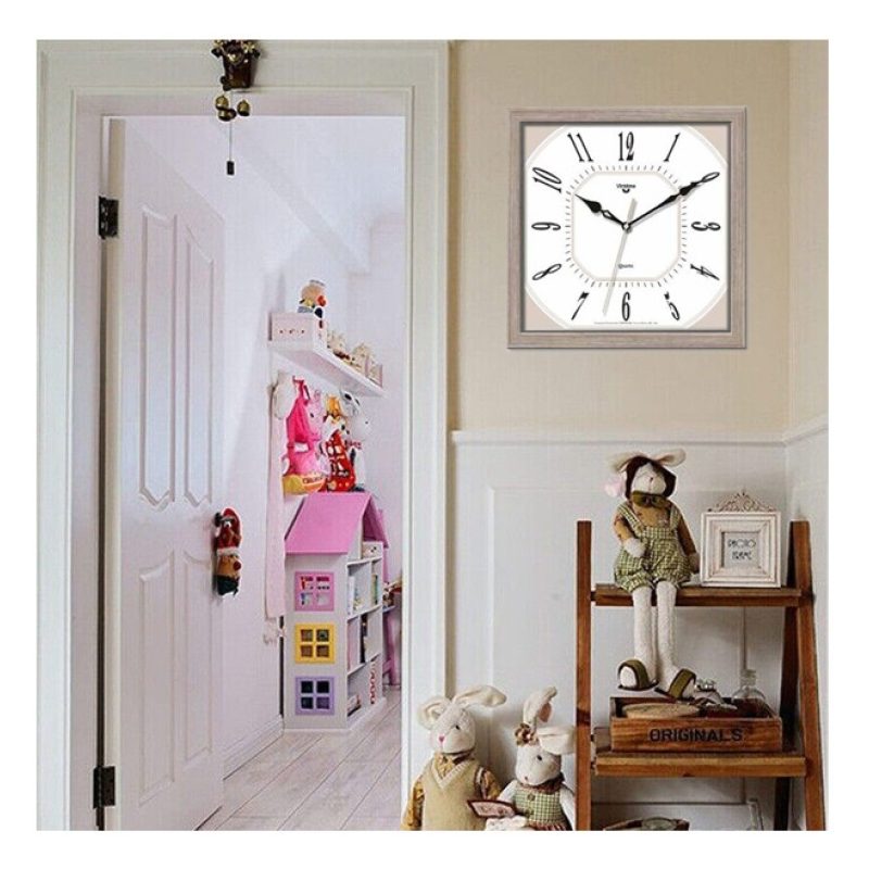 Virtime Orologio da parete cucina casa 25 x 25 cm quadrato con movi...