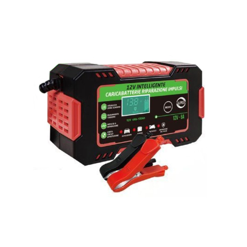 Caricabatteria per auto 12V 3A 5A 6A Carica automatico intelligente auto moto